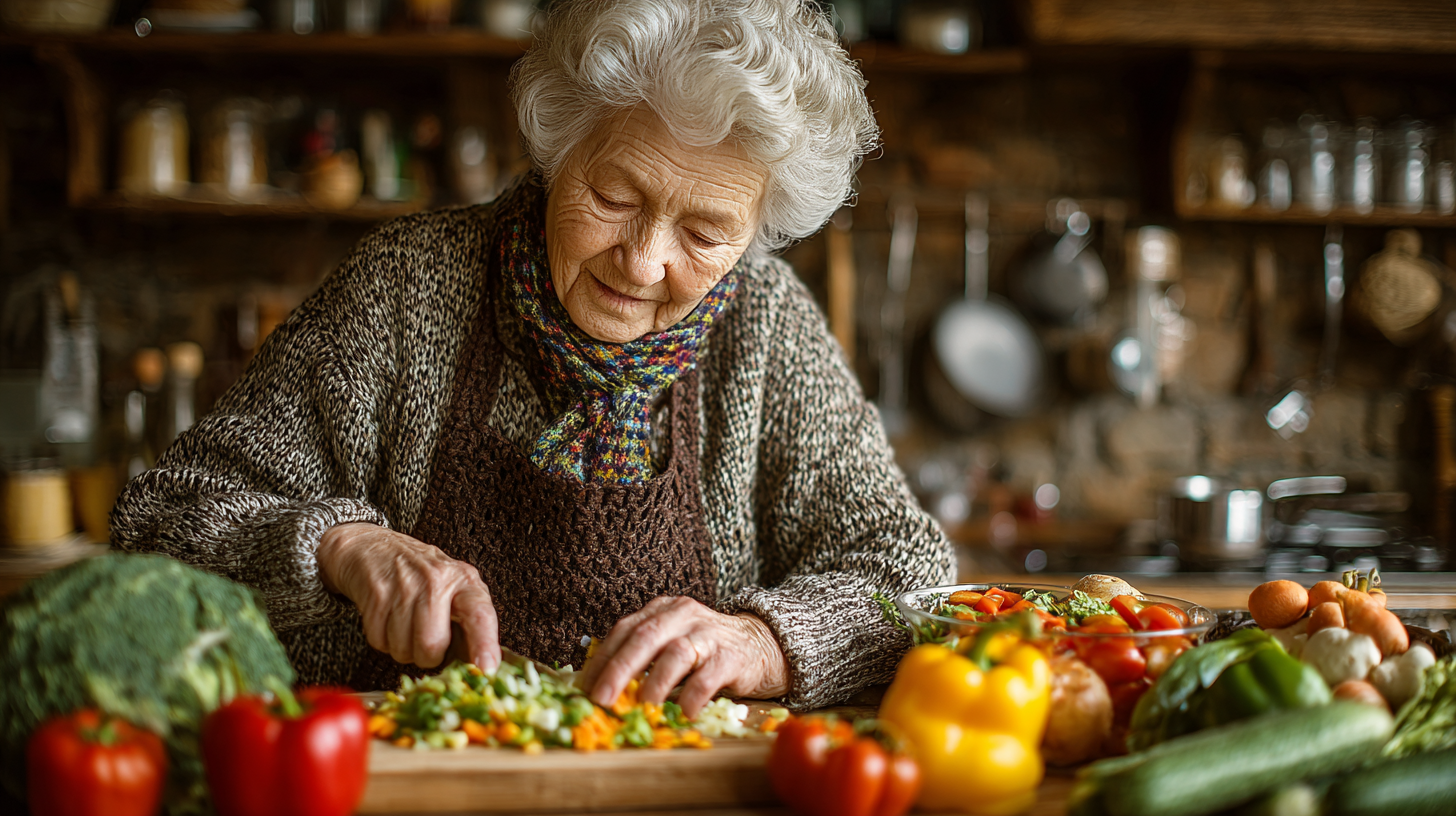 Fresh seasonal vegetables and fruits arranged beautifully